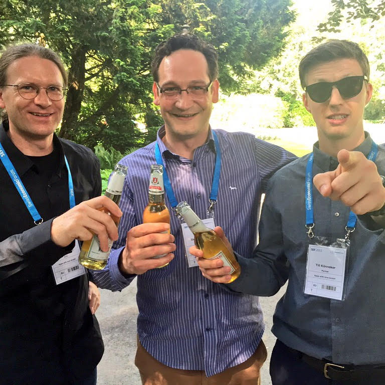 Das Apps with love Gründungsteam am Swiss Economic Forum (SEF).