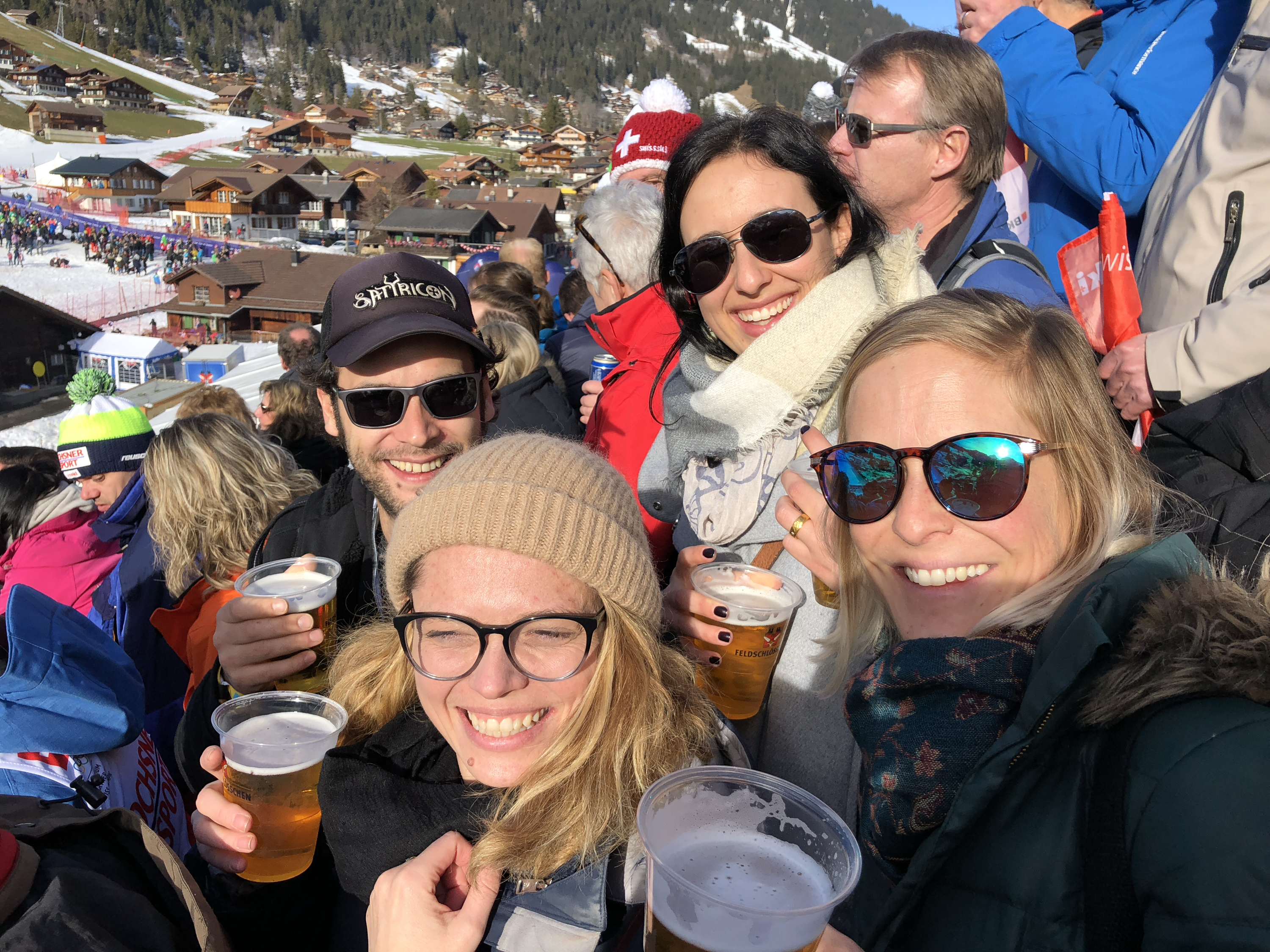Apps with love Teammitglieder am Skiweltcup Adelboden.