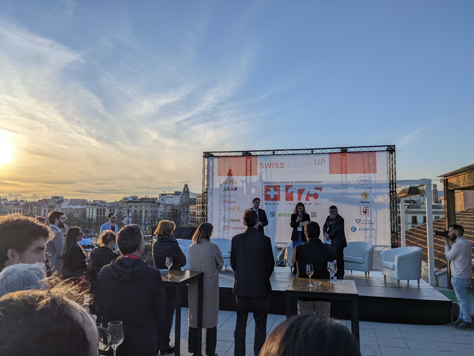 Swiss Start up Night auf einer Dachterrasse
