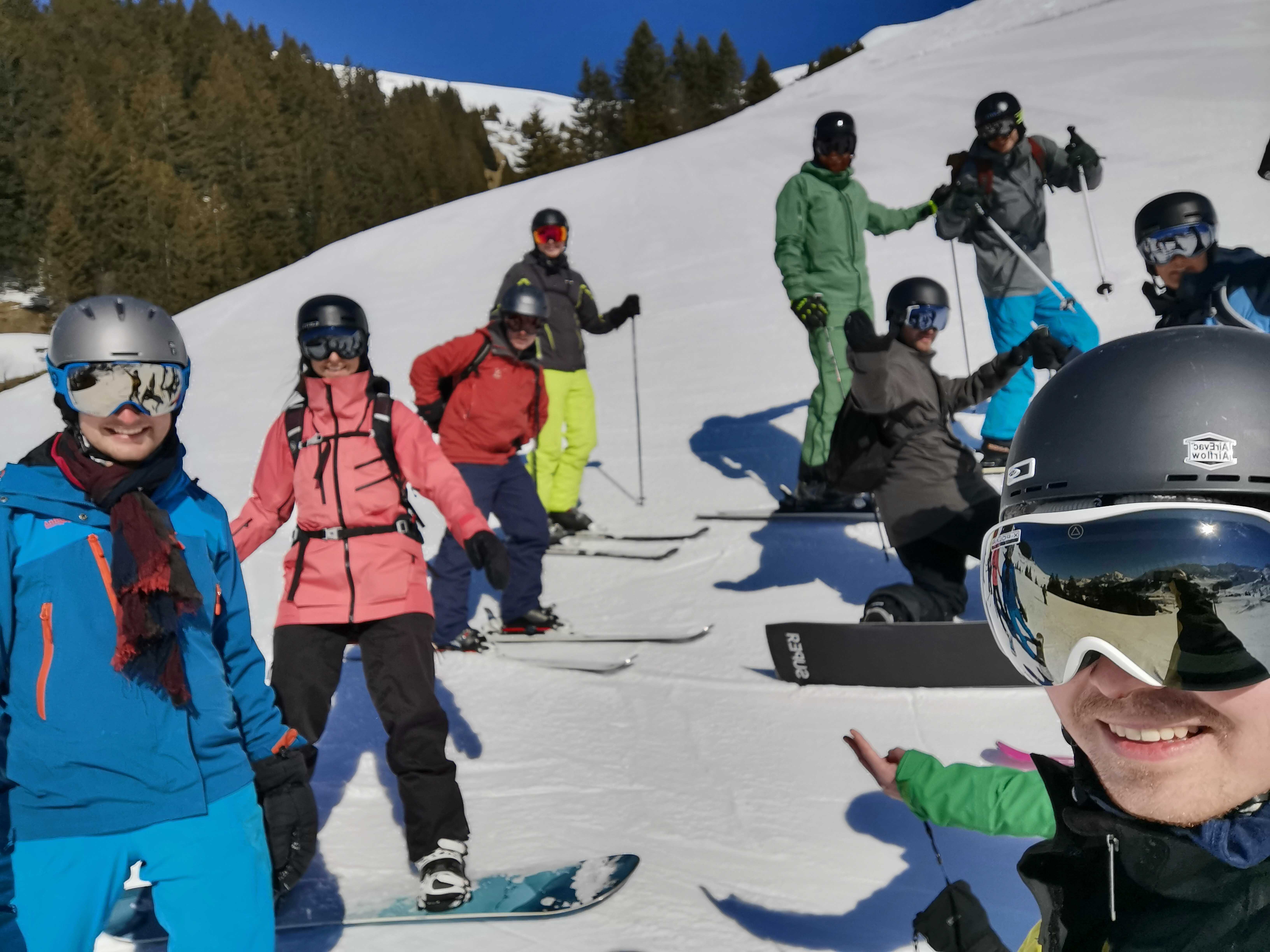 Gruppenfoto vom Skitag