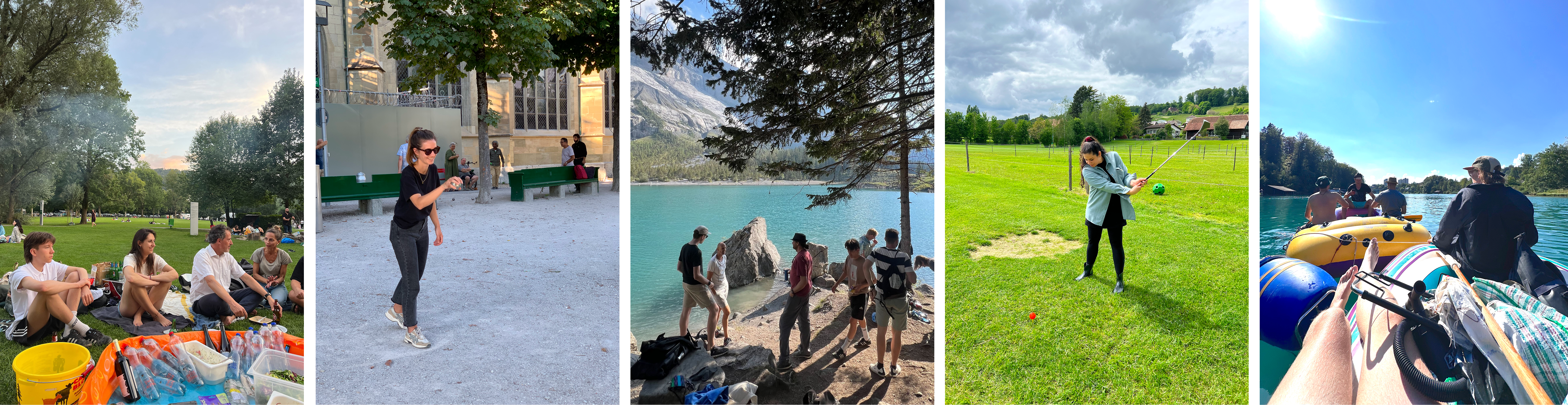 Bilder von verschiedenen Teamausflügen