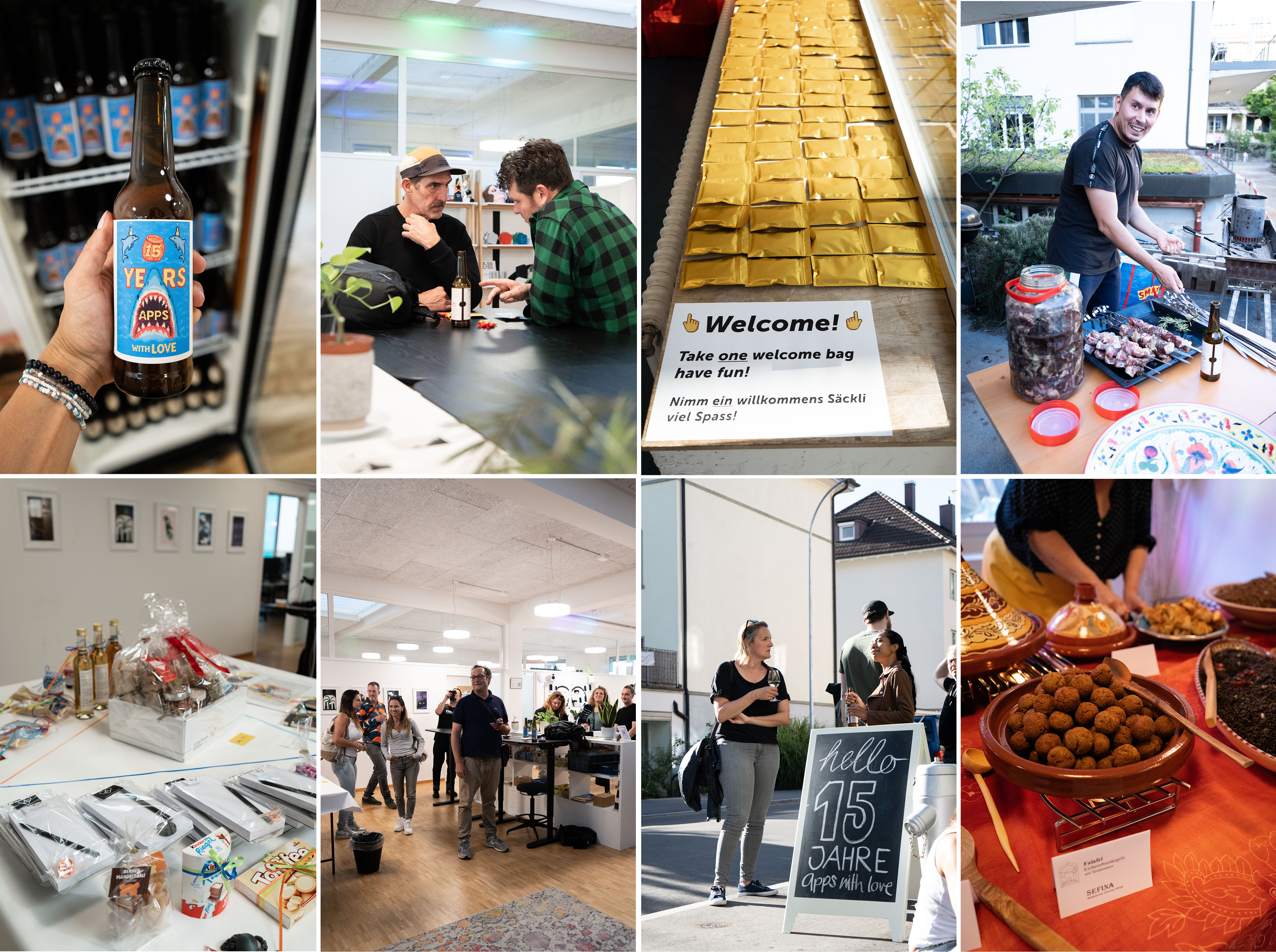Bilder vom Jubiläumsfest bei Apps with love im Berner Büro