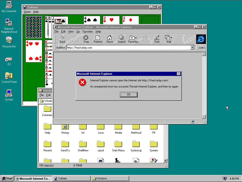 windows 95 desktop (1995)