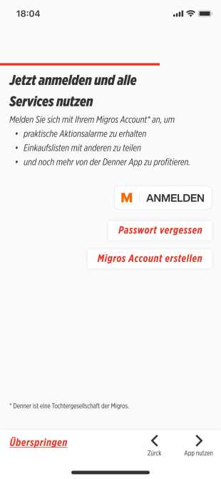 Login Screen nach UX-Writing