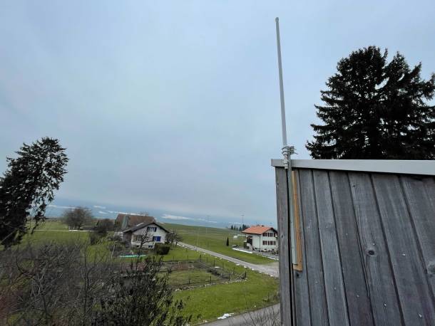 Antenna on a rooftop