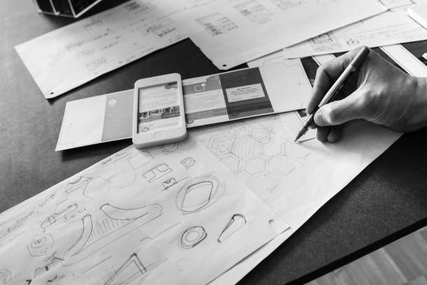 Markenentwicklung Skizzen auf Papier