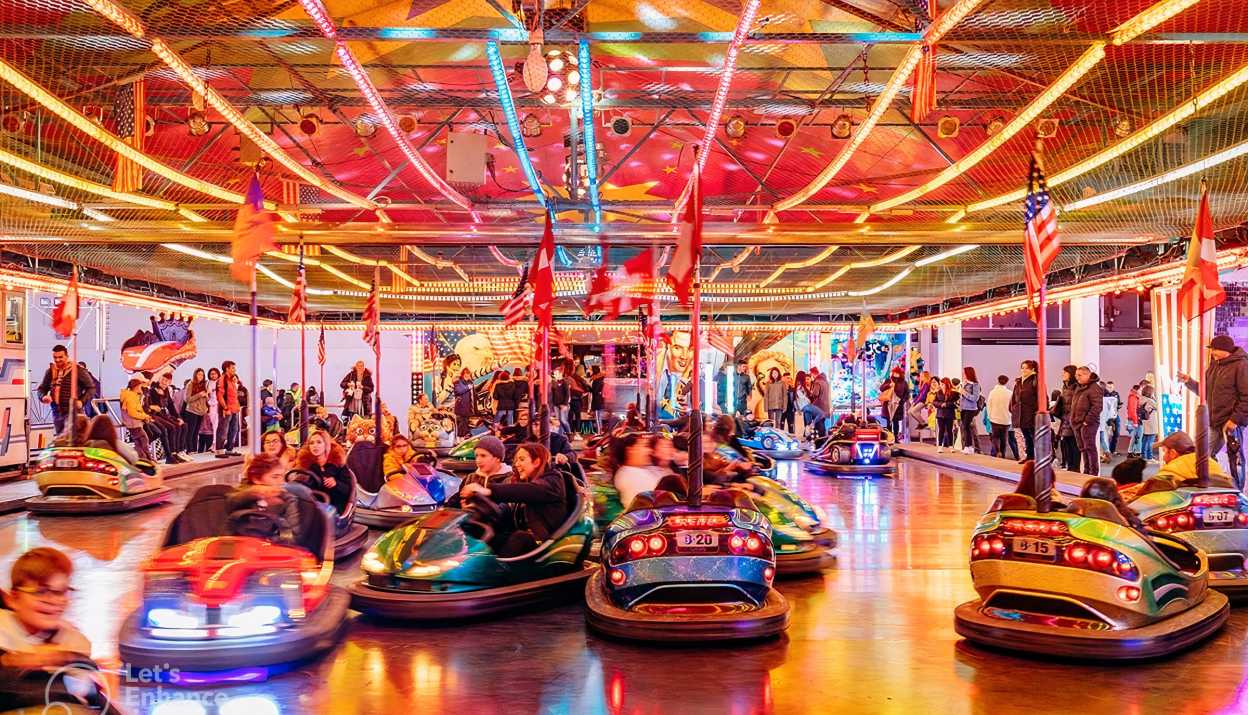 auto-scooter à la foire d'automne de Bâle