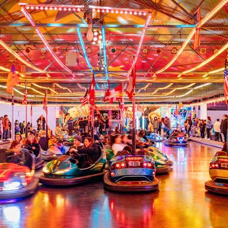 Bumper cars at the autumn fair in Basel