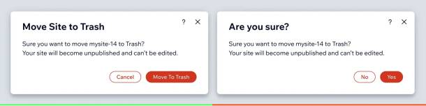 Example of good and bad button design