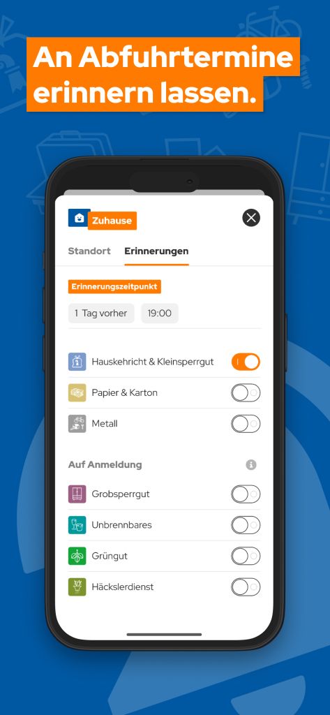 App Store Preview Screen of the Dräggwägg App - Reminders for waste collection