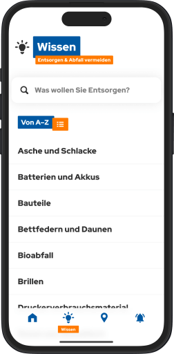 A-Z Wissen rund ums Entsorgen