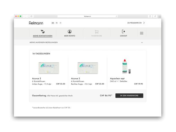 Kontaktlinsenshop im Web