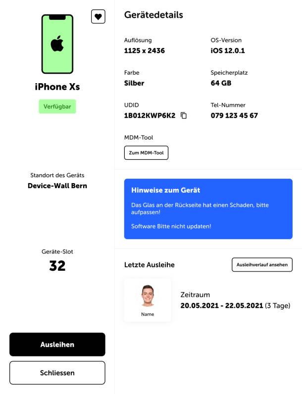 Vue détaillée d'un appareil de test