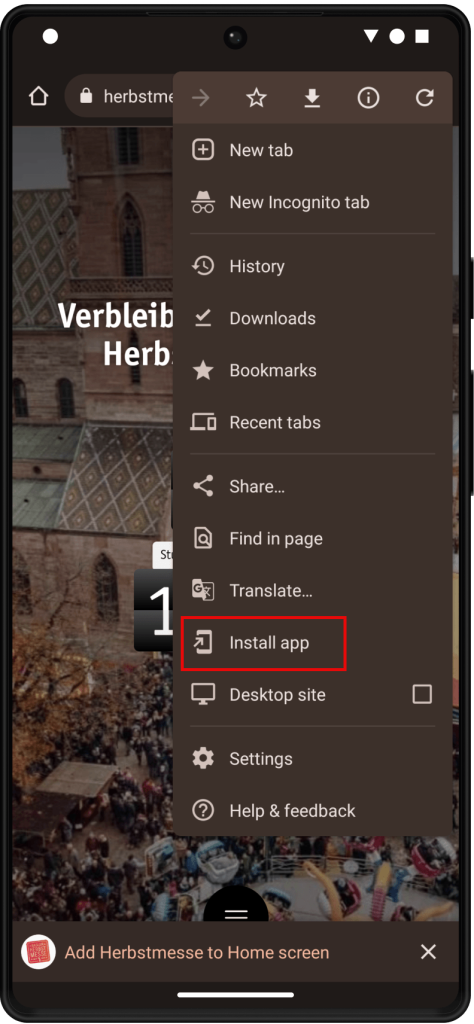 The PWA can be installed on the Home screen