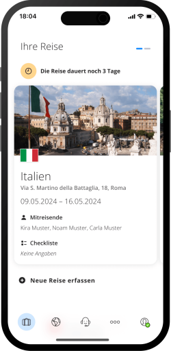 Enter a trip in the Travel Admin App