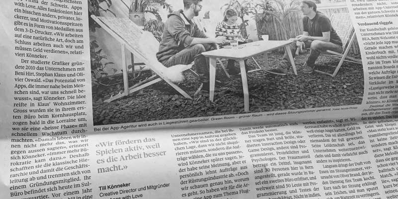 Apps with love in der Berner Zeitung
