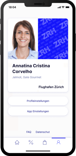 Digitale Insider Card in der ZRH Insider App