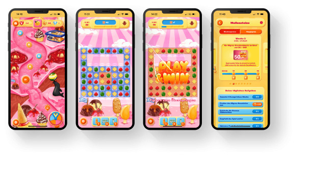 4 Migros Play and Win Screens