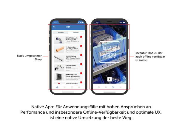 Beispiel einer nativen App: Pestalozzi Haustech