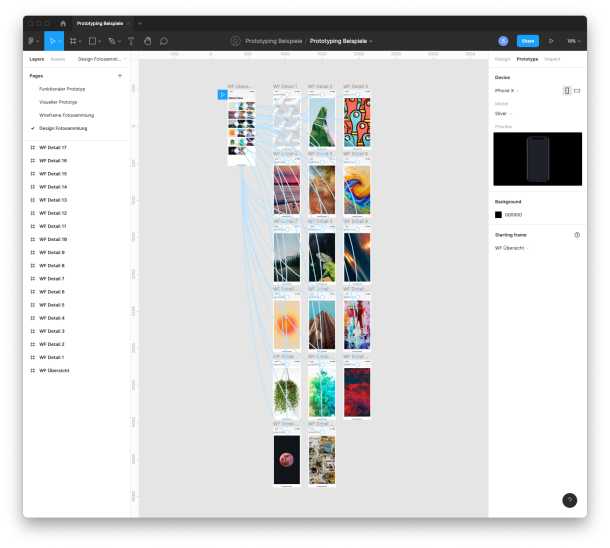 Composition of a photo collection with real content