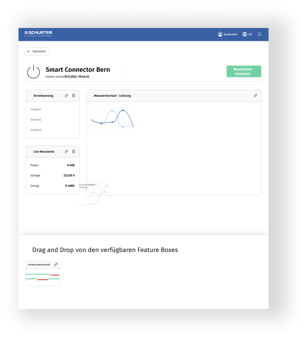 SCHURTER Smart Connector Web Dashboard