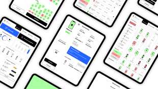 User interface of the digital device wall on iPads
