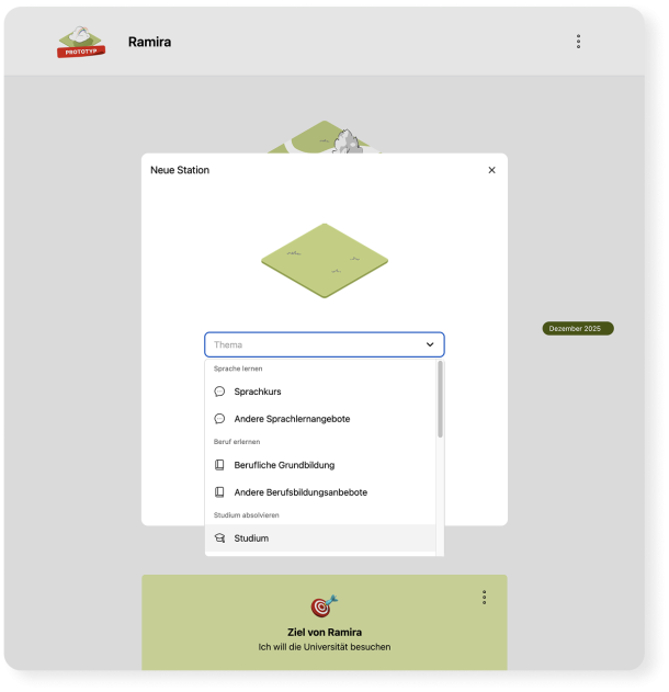 Wege zur Integration - neue Station hinzufügen