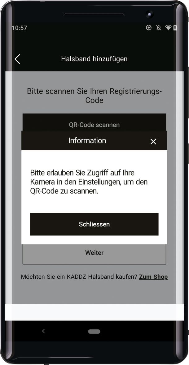 Zugriff QR-Code scannen